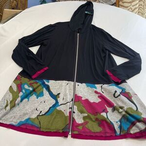 Inside Out Black Lagenlook Art To Wear Plus Size Jacket Size XXL